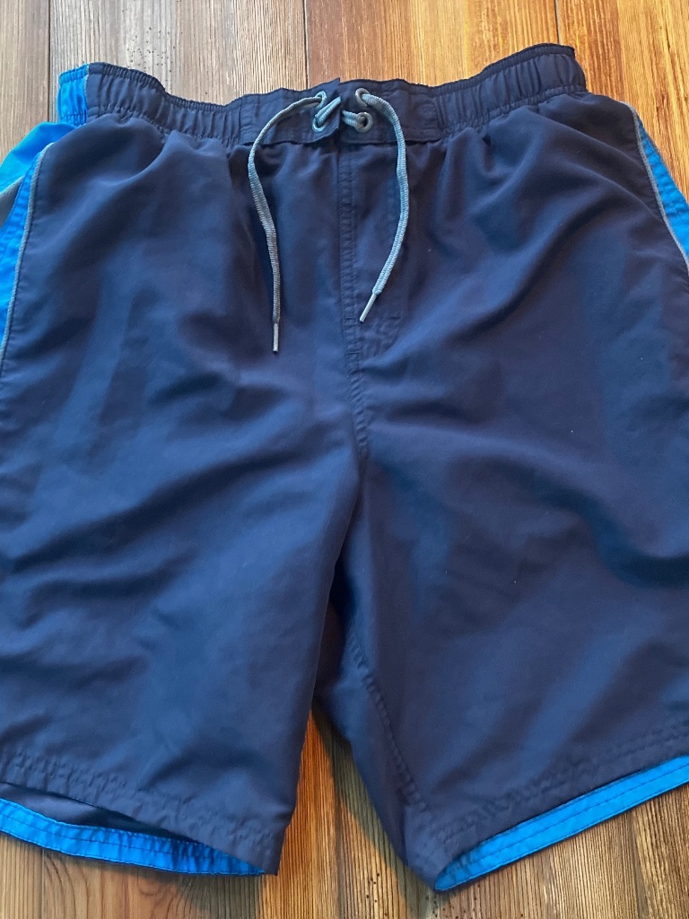 NIKE Swim Men’s Swim Trunks Shorts Blue Mesh Brief Lined Size Large